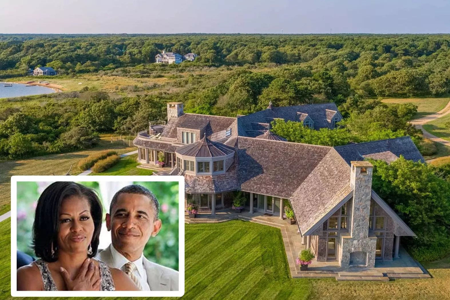Die Obamas haben gerade 12 Millionen Dollar für ein 29 Acres großes Anwesen auf Martha’s Vineyard in Massachusetts ausgegeben. Machen Sie eine Tour durch dieses riesige Schloss!